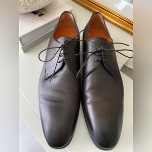 SANTONI Wescott Mens Shoes BROWN size 12, worn once